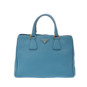 PRADA Handbag Turquoise Blue Calfskin Bag
